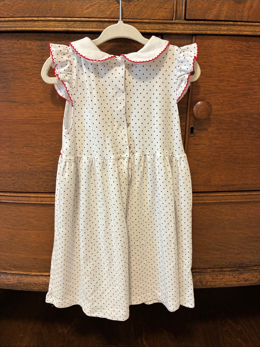 Pippa Layette Polka Dot Dress with ladybugs - Picture 5 of 7